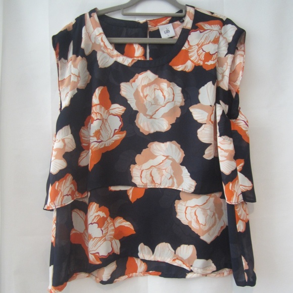 CAbi Tops - CAbi L Blossom Top #5030 Floral Fall 46" B EUC